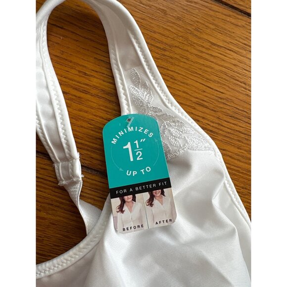 Bali Womens White Minimizer Bra D42 With Comfort Straps & Silky Smooth Lining St - Picture 5 of 6